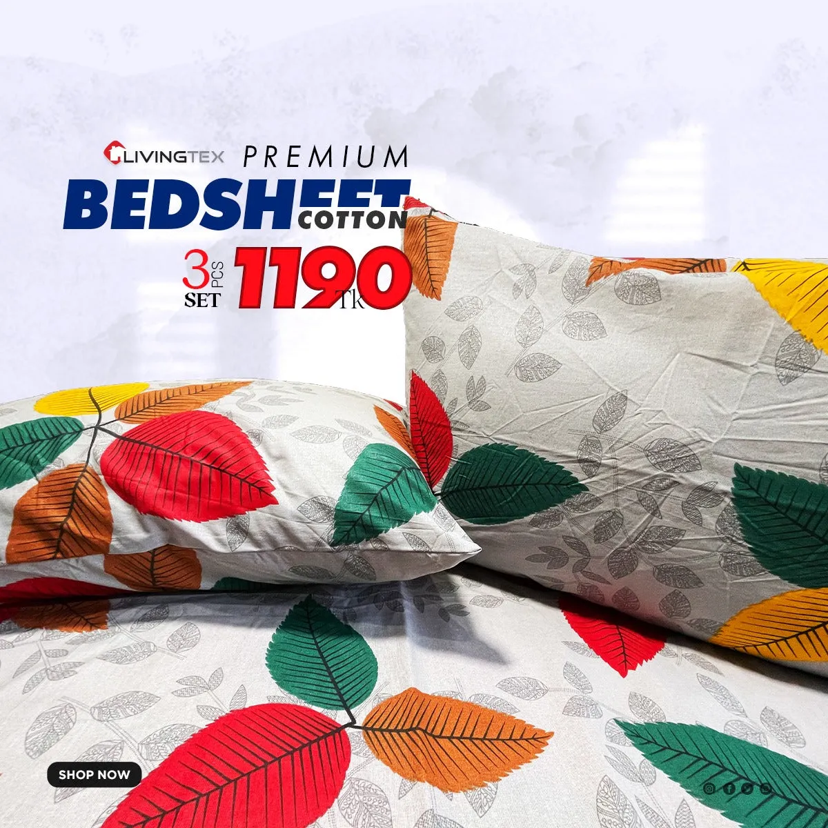 100% Cotton King Size Luxurious Bedsheet (𝐏𝐫𝐞𝐦𝐢𝐮𝐦 𝐀𝐝𝐝𝐢𝐭𝐢𝐨𝐧)