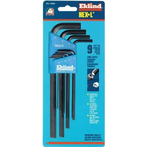10609 Eklind Hex-L L Shaped Hex Key Set,1.5mm-10mm,Long,9 pc
