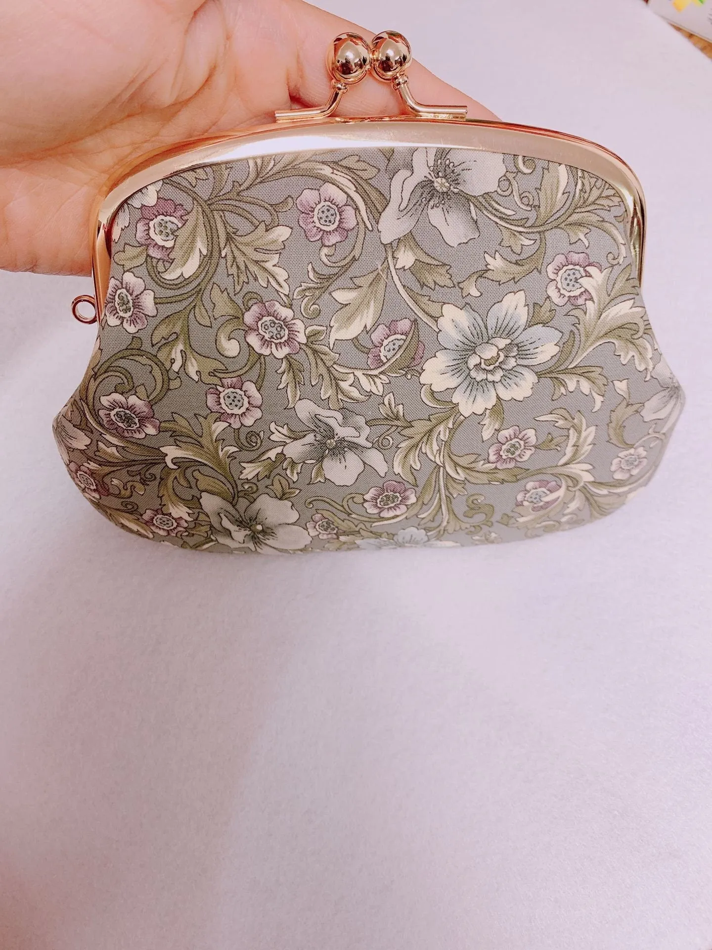 13.5cm Light Gold Double Purse Frame Bag Hanger 13.5cm x 6.3cm