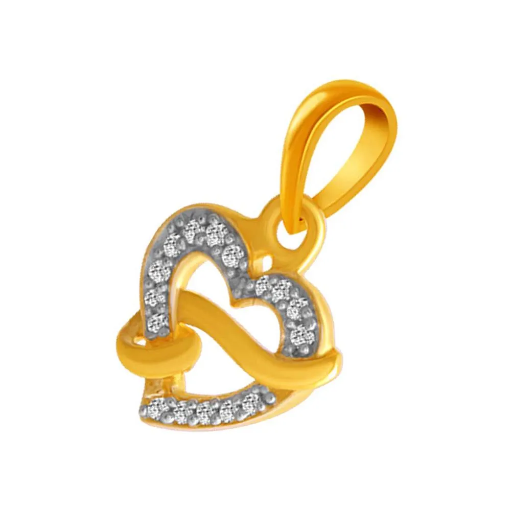 14k Heart With Kalka Style  Gold Pendent