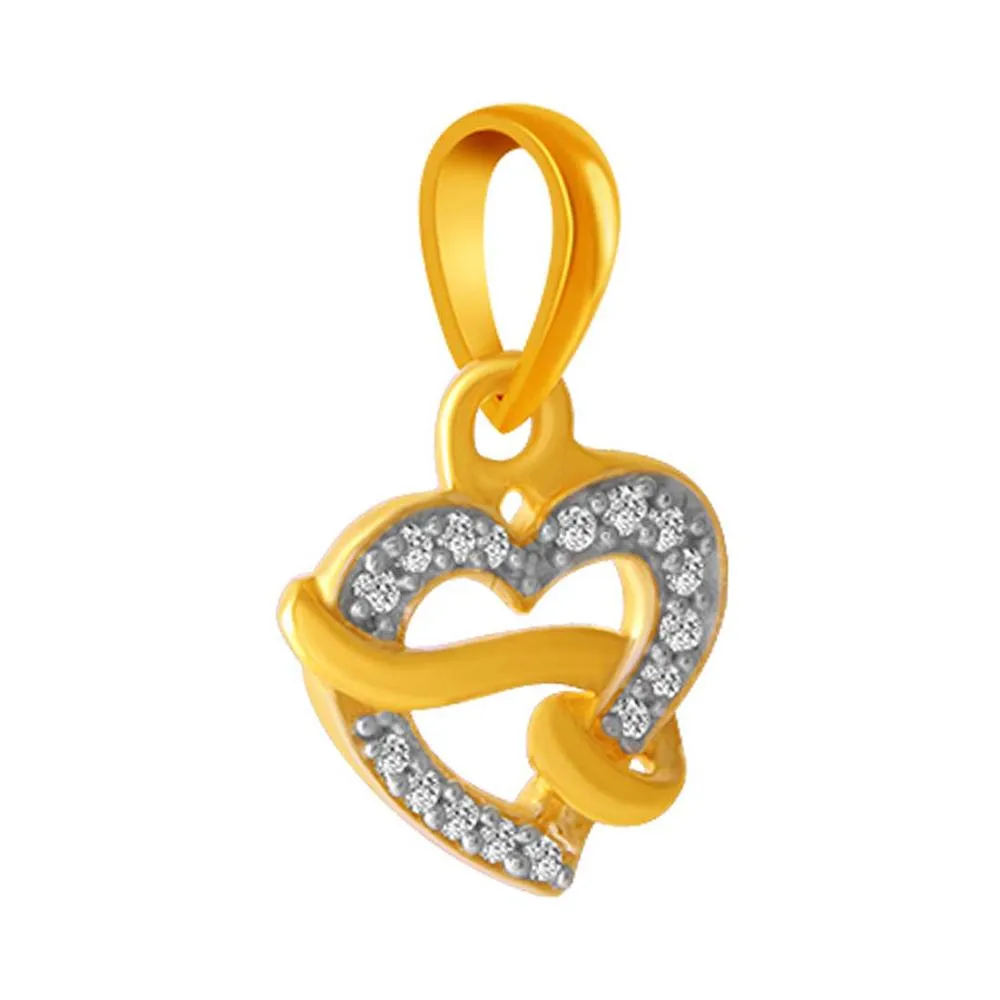 14k Heart With Kalka Style  Gold Pendent