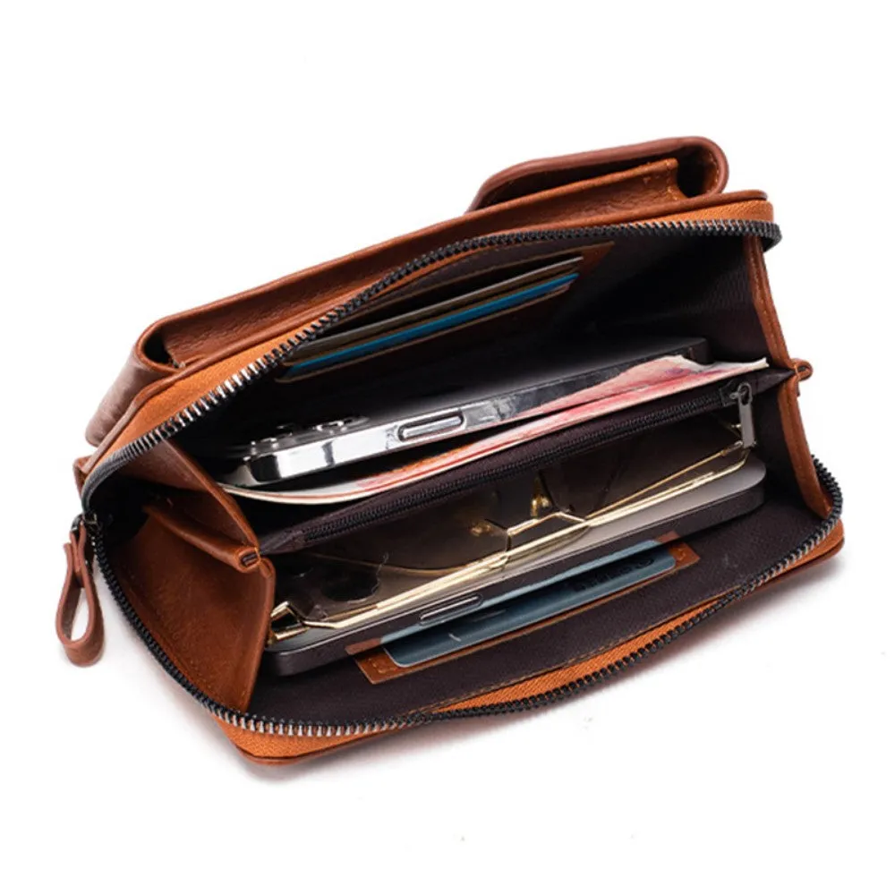 (18x11x4cm) Ladies Leather Shoulder Bag Purse Fashion Crossbody Bag - Red