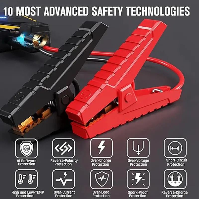 2000A Portable Car Jump Starter Power Bank with LED and USB