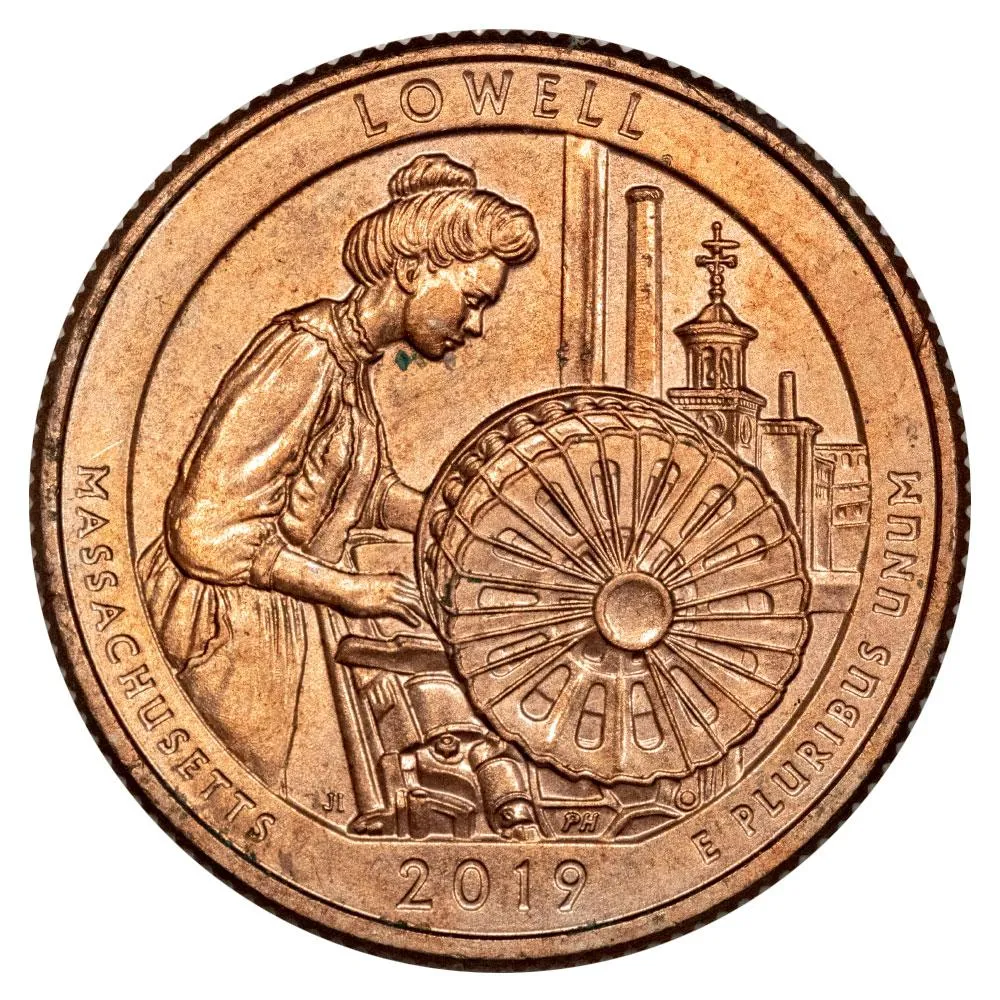 2019-W Lowell Quarter - Missing Clad Layer Error - Choice Brilliant Uncirculated