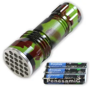 3-3/4 inch 21 LED Camouflage Flashlight With Batteries Included :(Units= 14)
