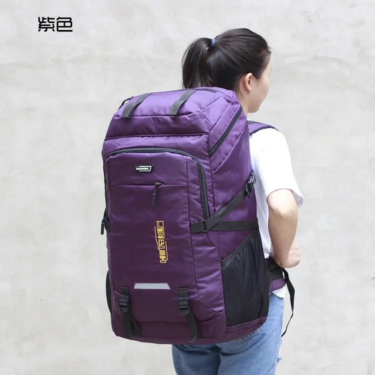 80L 50L Men's Outdoor Backpack Climbing Travel Rucksack Sports Camping Hiking Backpack School Bag Pack For Male Female Women
