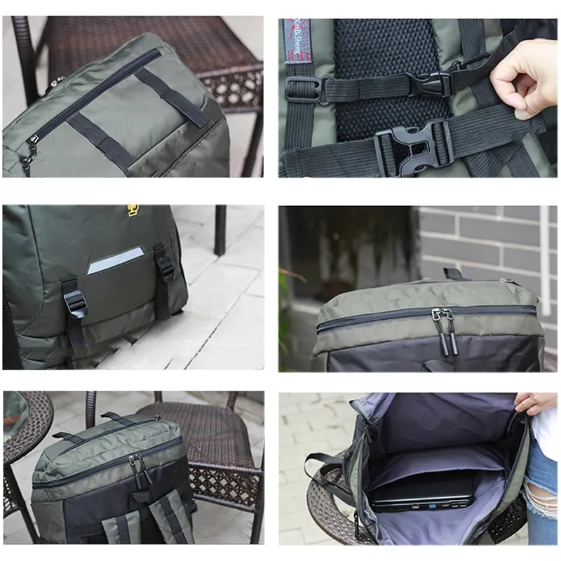 80L 50L Men's Outdoor Backpack Climbing Travel Rucksack Sports Camping Hiking Backpack School Bag Pack For Male Female Women