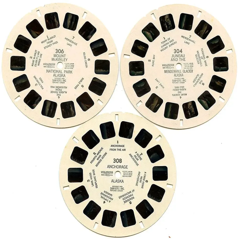 ALASKA - View-Master 3 Reel Packet - 1950s views - vintage - (ECO-AK-S3D)