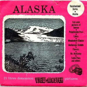ALASKA - View-Master 3 Reel Packet - 1950s views - vintage - (ECO-AK-S3D)