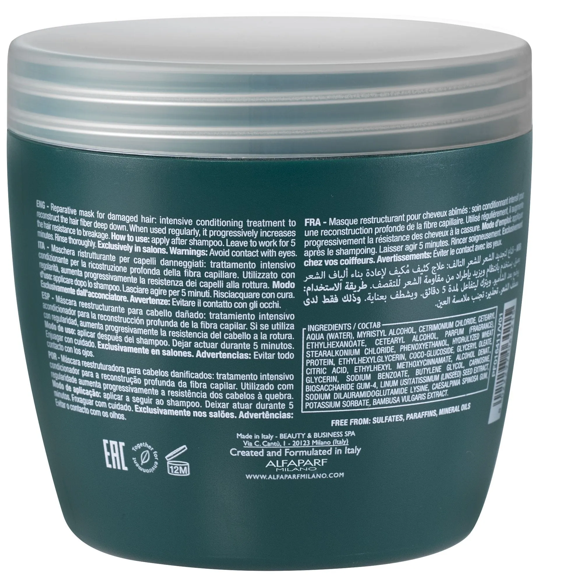 Alfaparf Milano Semi Di Lino Reconstruction Reparative Mask 500ml