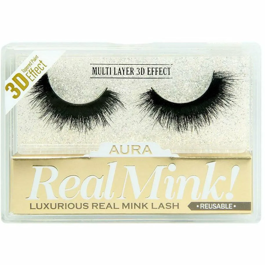 Aura: 3D Luxurious Real Mink Lash