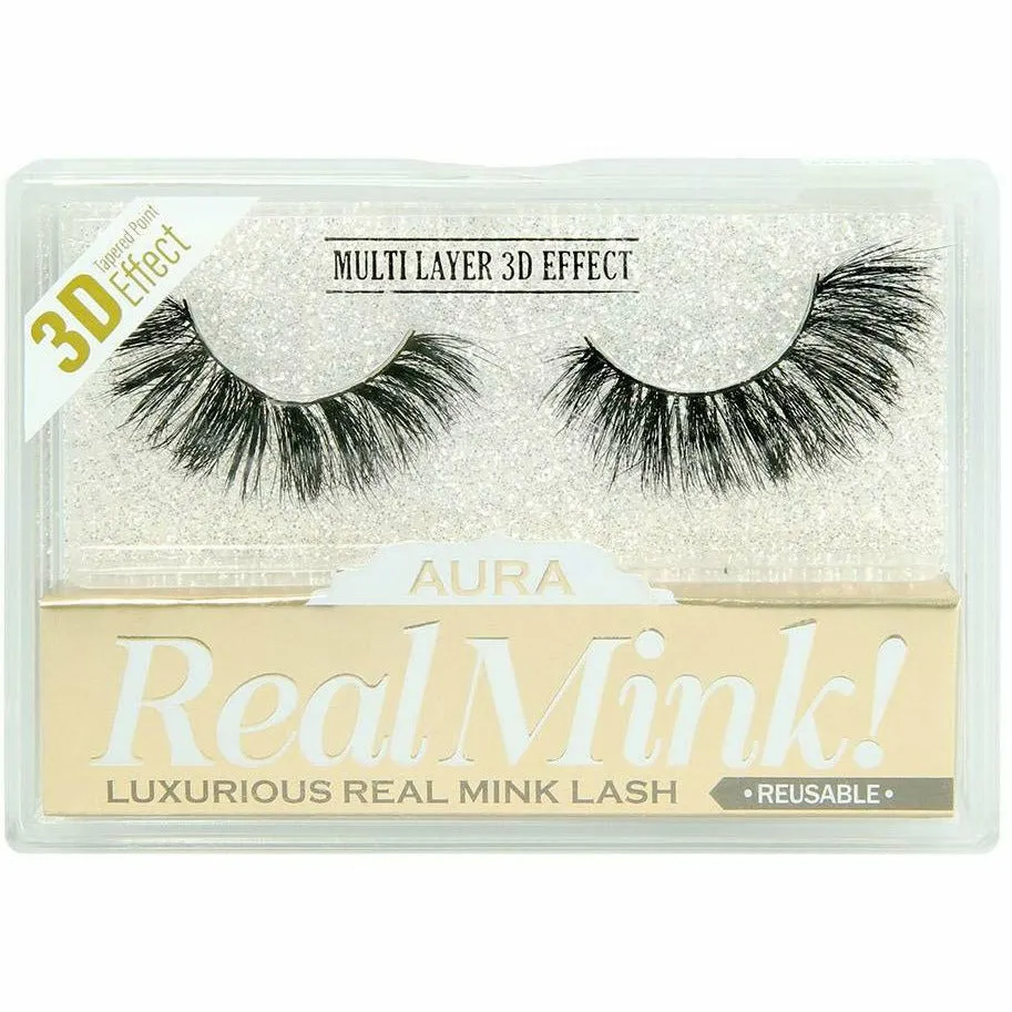 Aura: 3D Luxurious Real Mink Lash