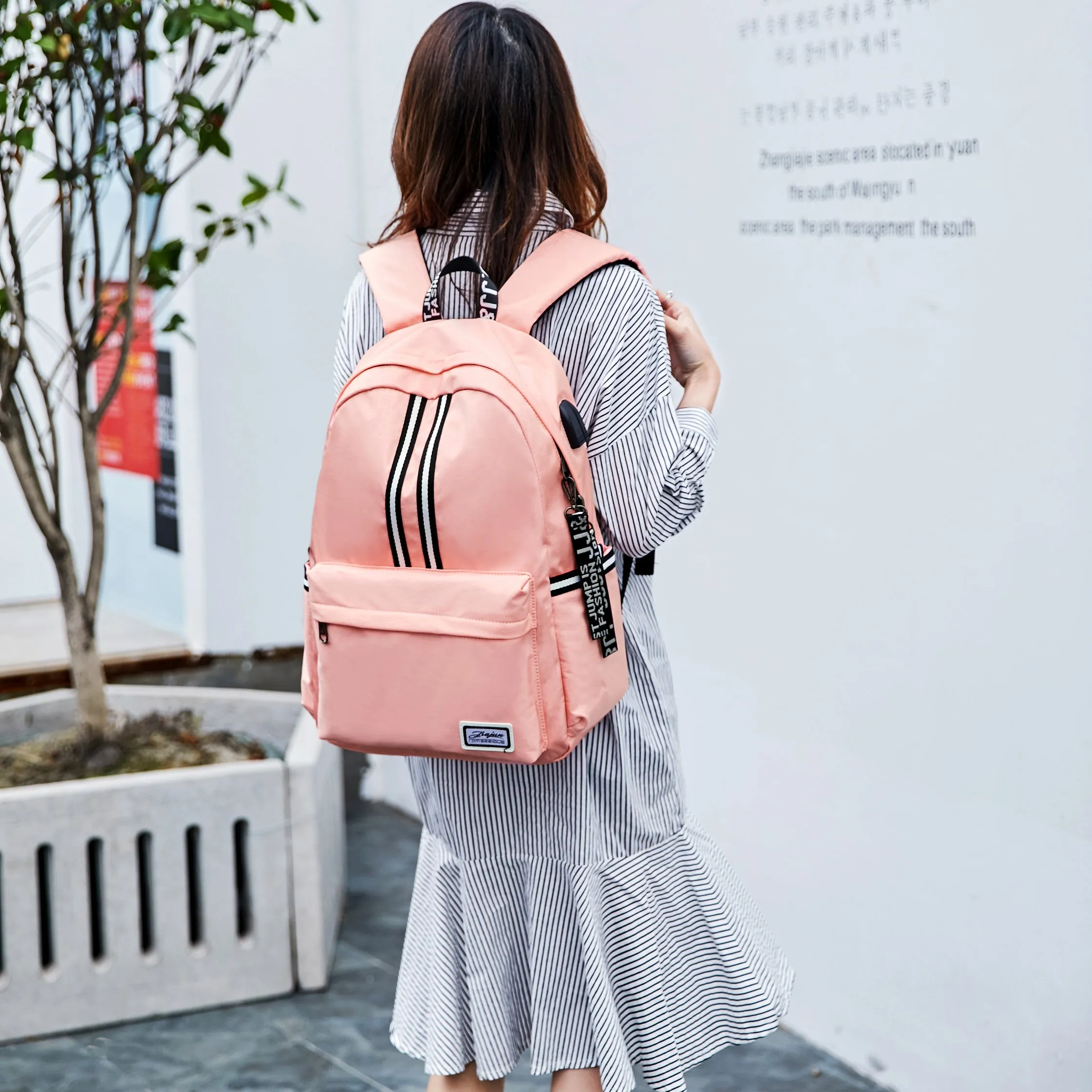 Back to School Backpack for Girls Waterproof Bookbag with USB Charging Port Fits 16 Inches Laptop