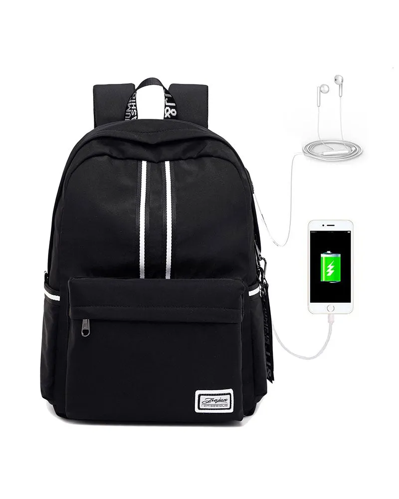 Back to School Backpack for Girls Waterproof Bookbag with USB Charging Port Fits 16 Inches Laptop