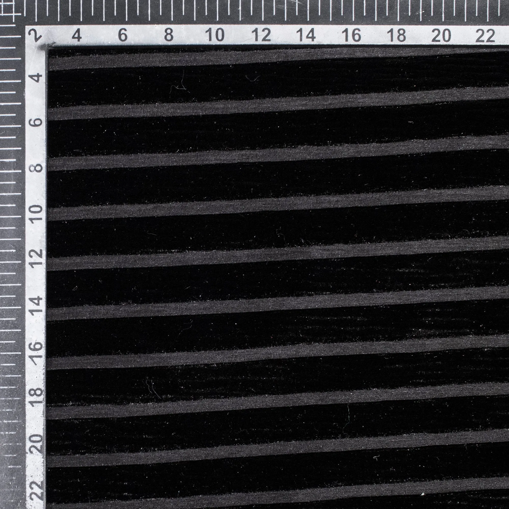 Beautiful Black Stripes Luxurious Imported Velvet Fabric