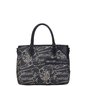 Berluti Arabesque Canvas Leather Tote Bag