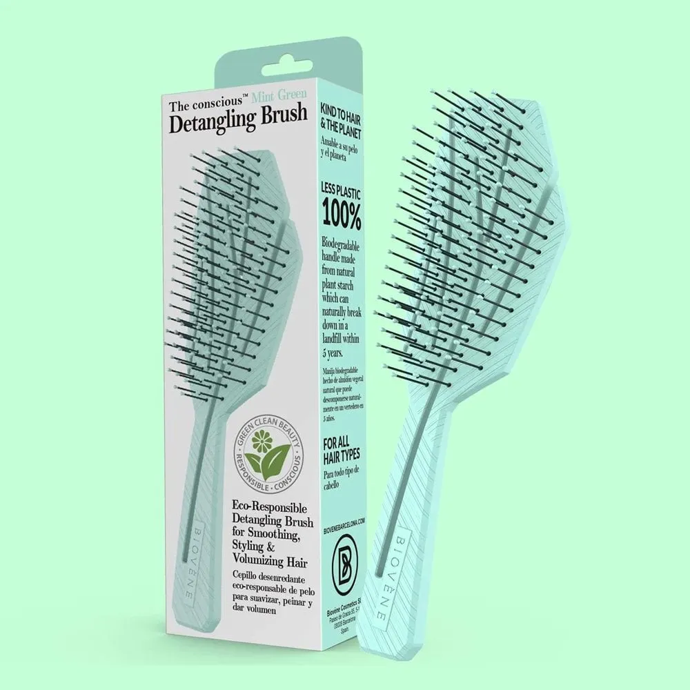 Biovene The Conscious Wet & Dry Biodegradable Detangling Brush Mint