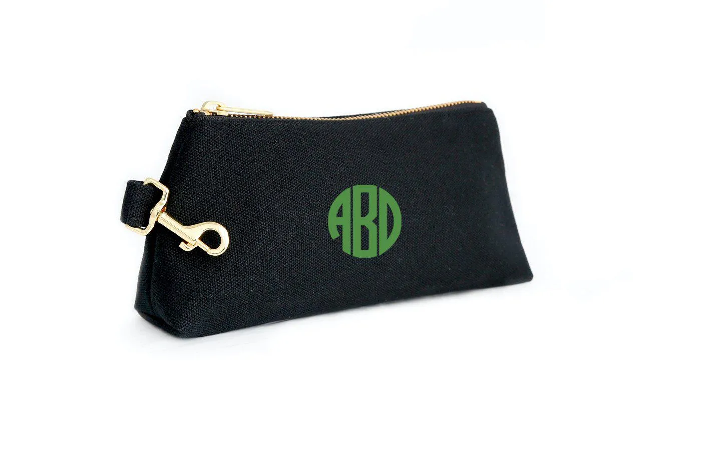 Black Canvas Luxe Bag with Monogram