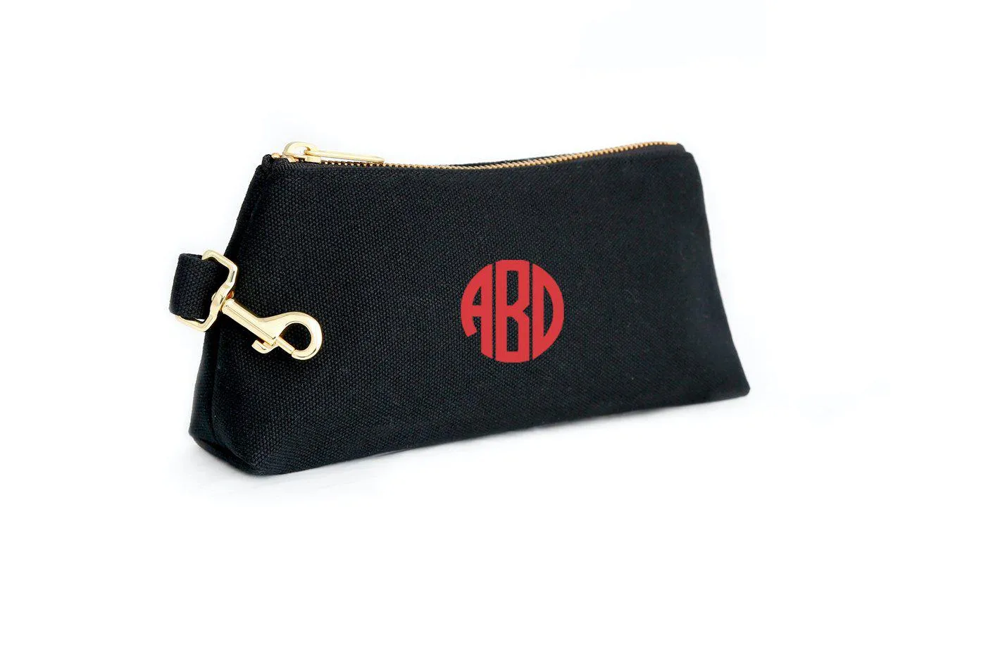 Black Canvas Luxe Bag with Monogram