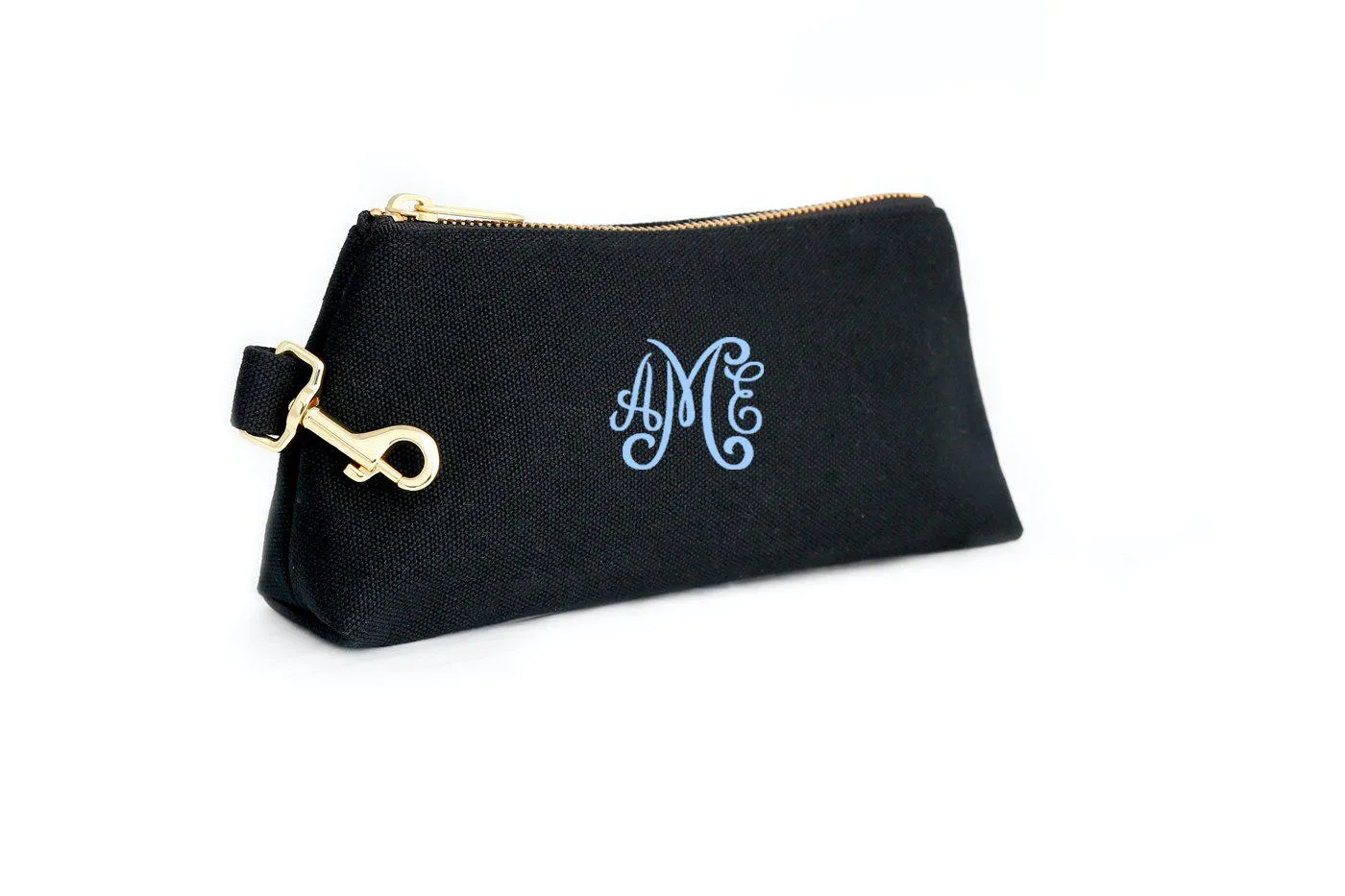 Black Canvas Luxe Bag with Monogram