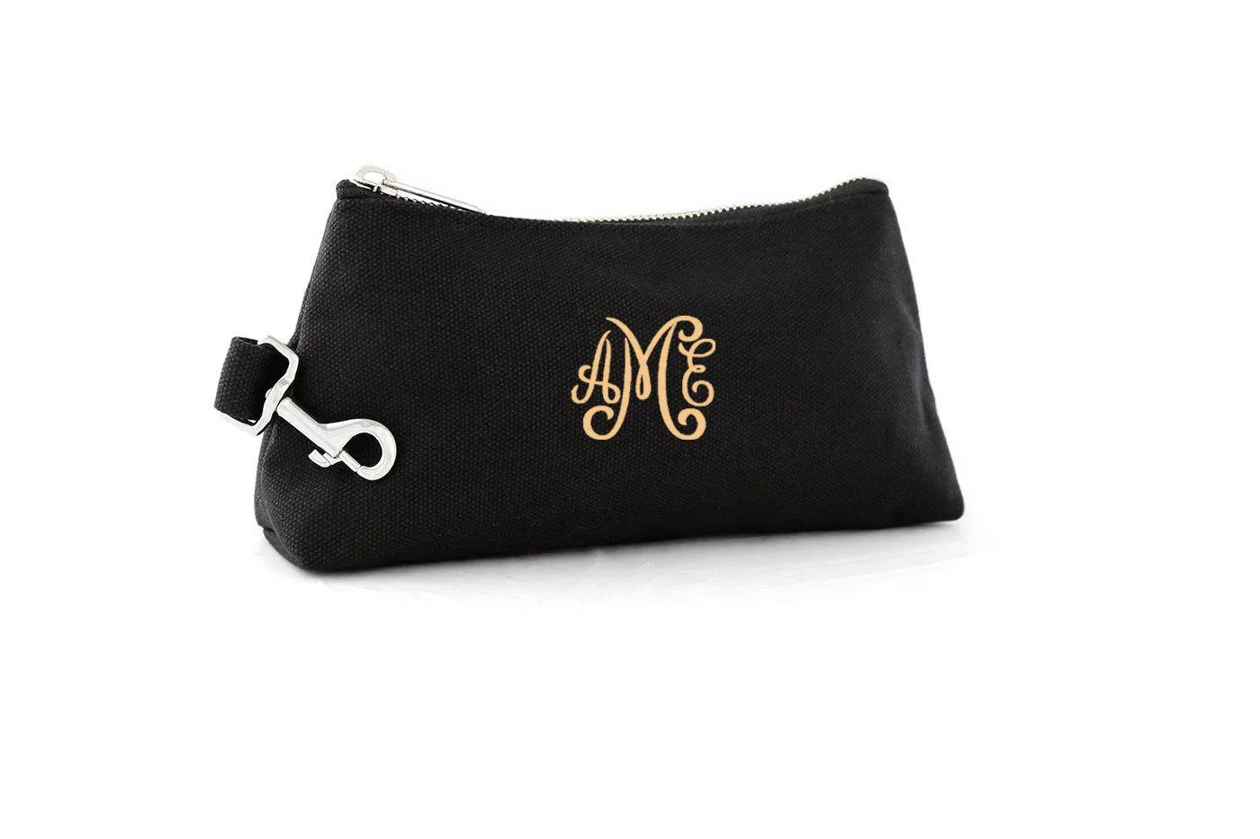 Black Canvas Luxe Bag with Monogram