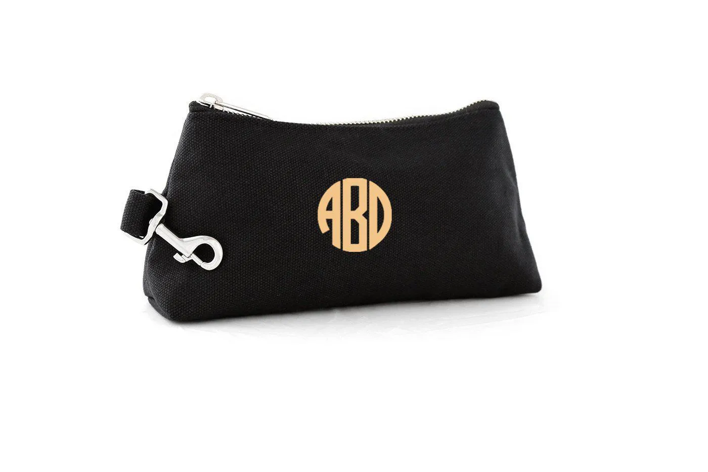 Black Canvas Luxe Bag with Monogram
