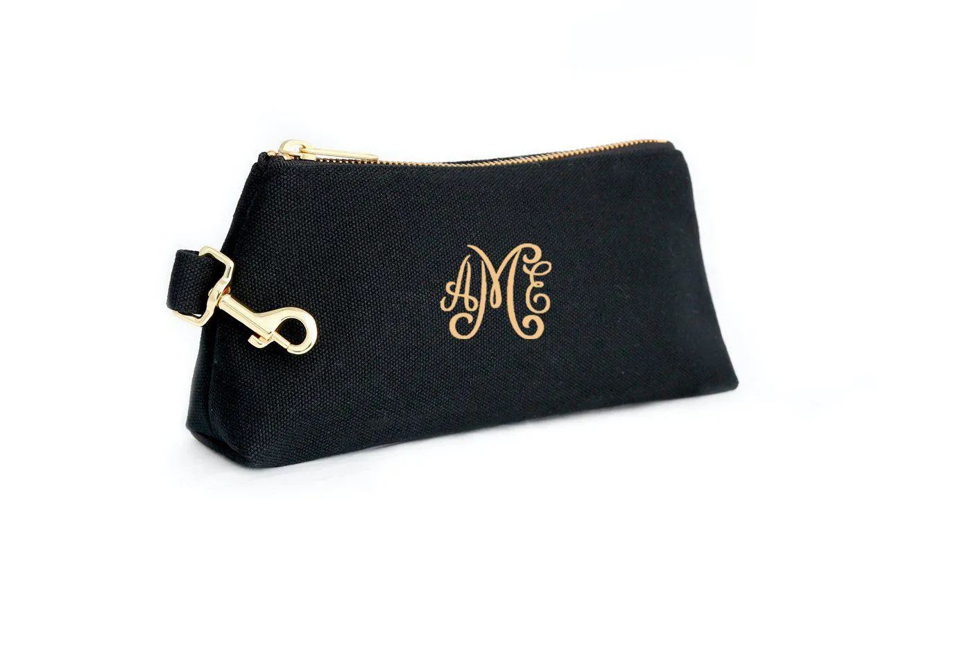 Black Canvas Luxe Bag with Monogram