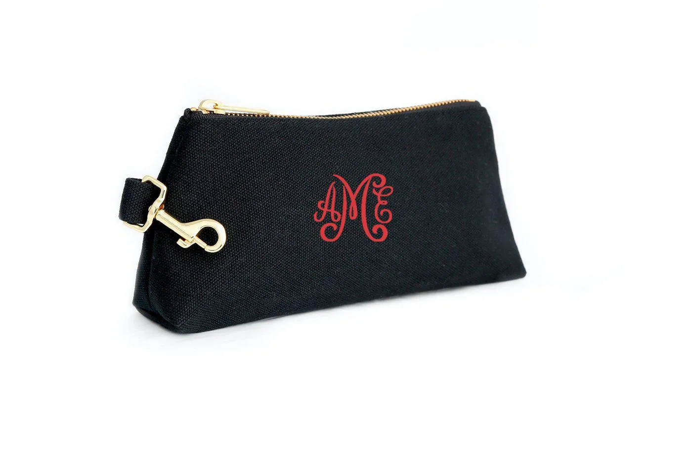Black Canvas Luxe Bag with Monogram