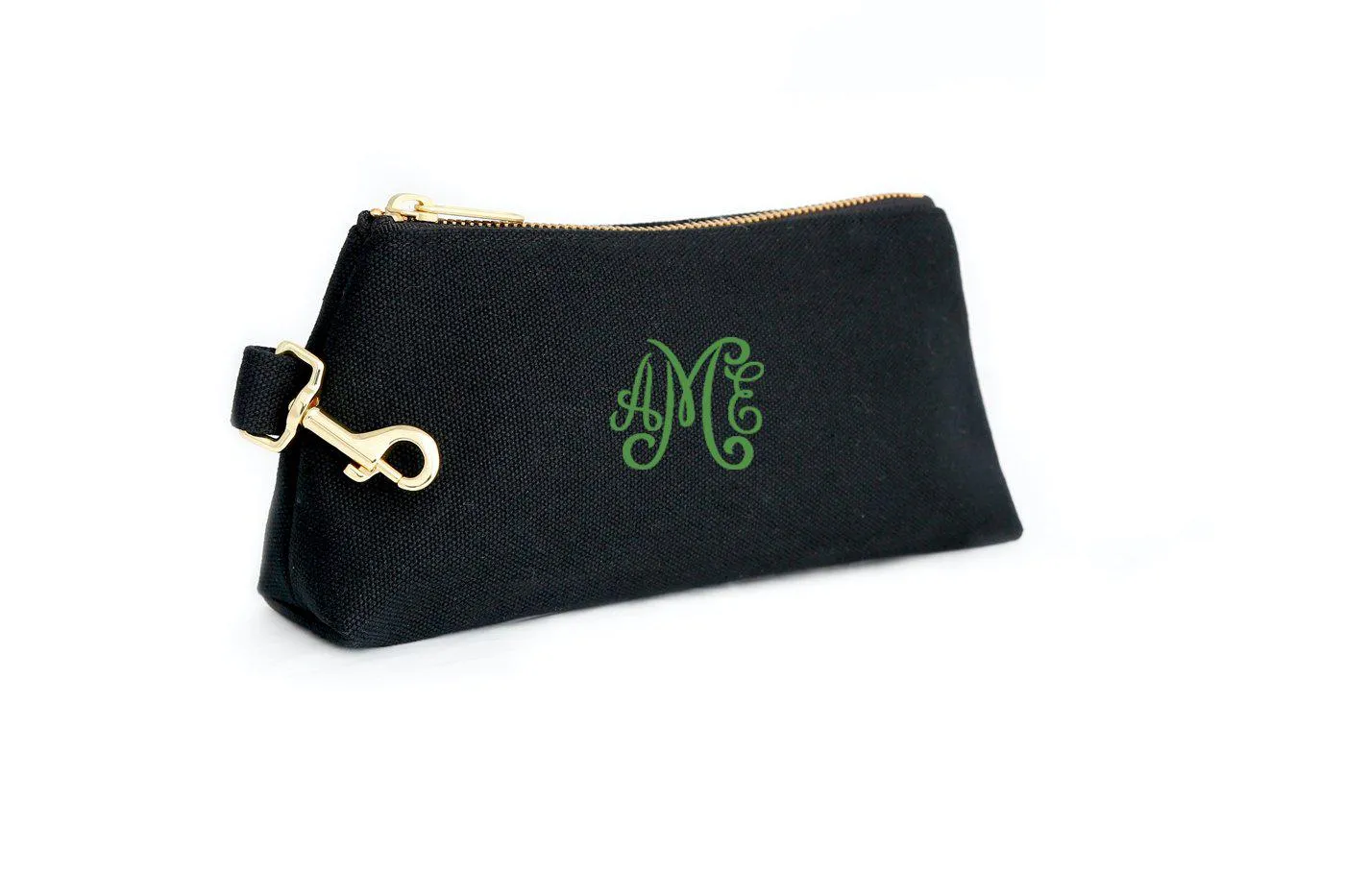 Black Canvas Luxe Bag with Monogram