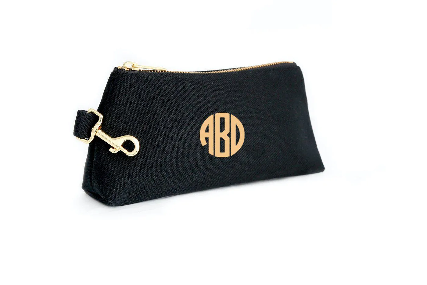 Black Canvas Luxe Bag with Monogram