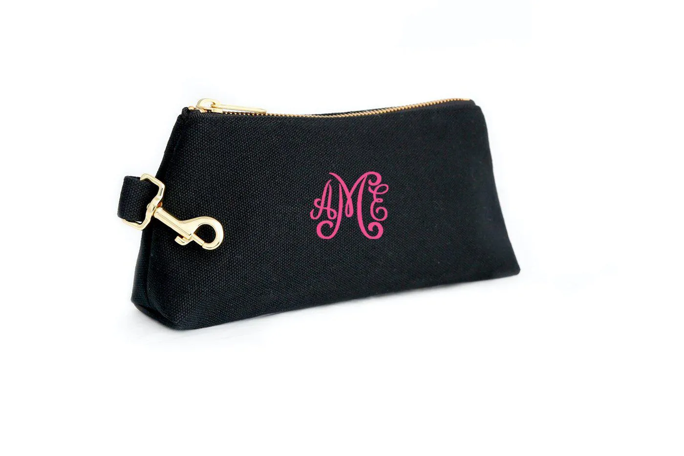 Black Canvas Luxe Bag with Monogram
