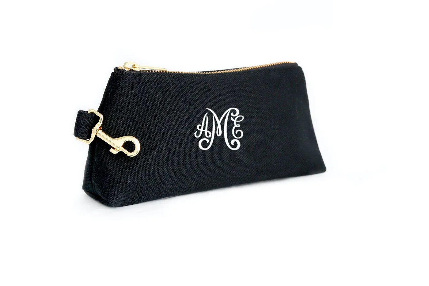 Black Canvas Luxe Bag with Monogram