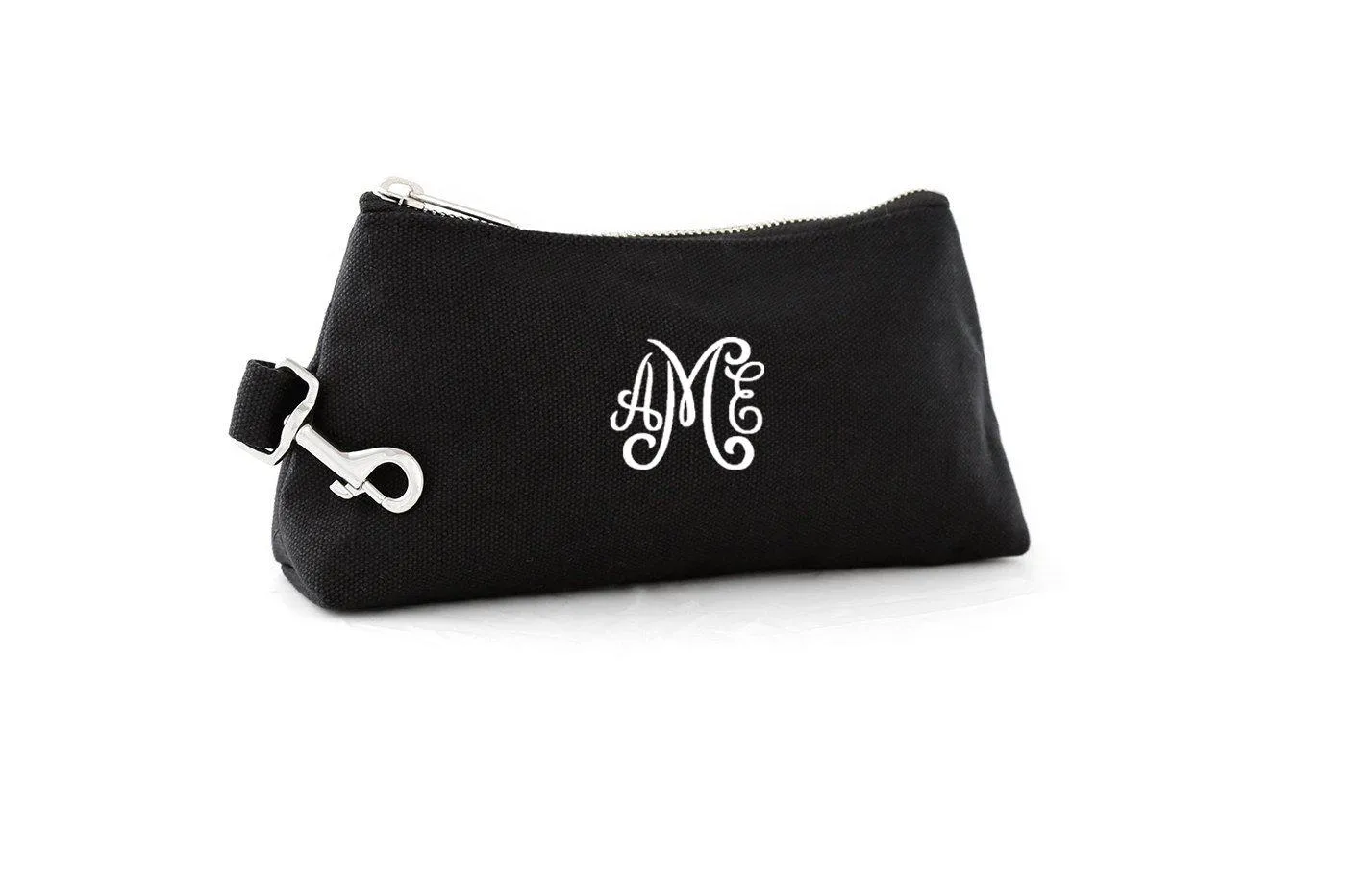 Black Canvas Luxe Bag with Monogram