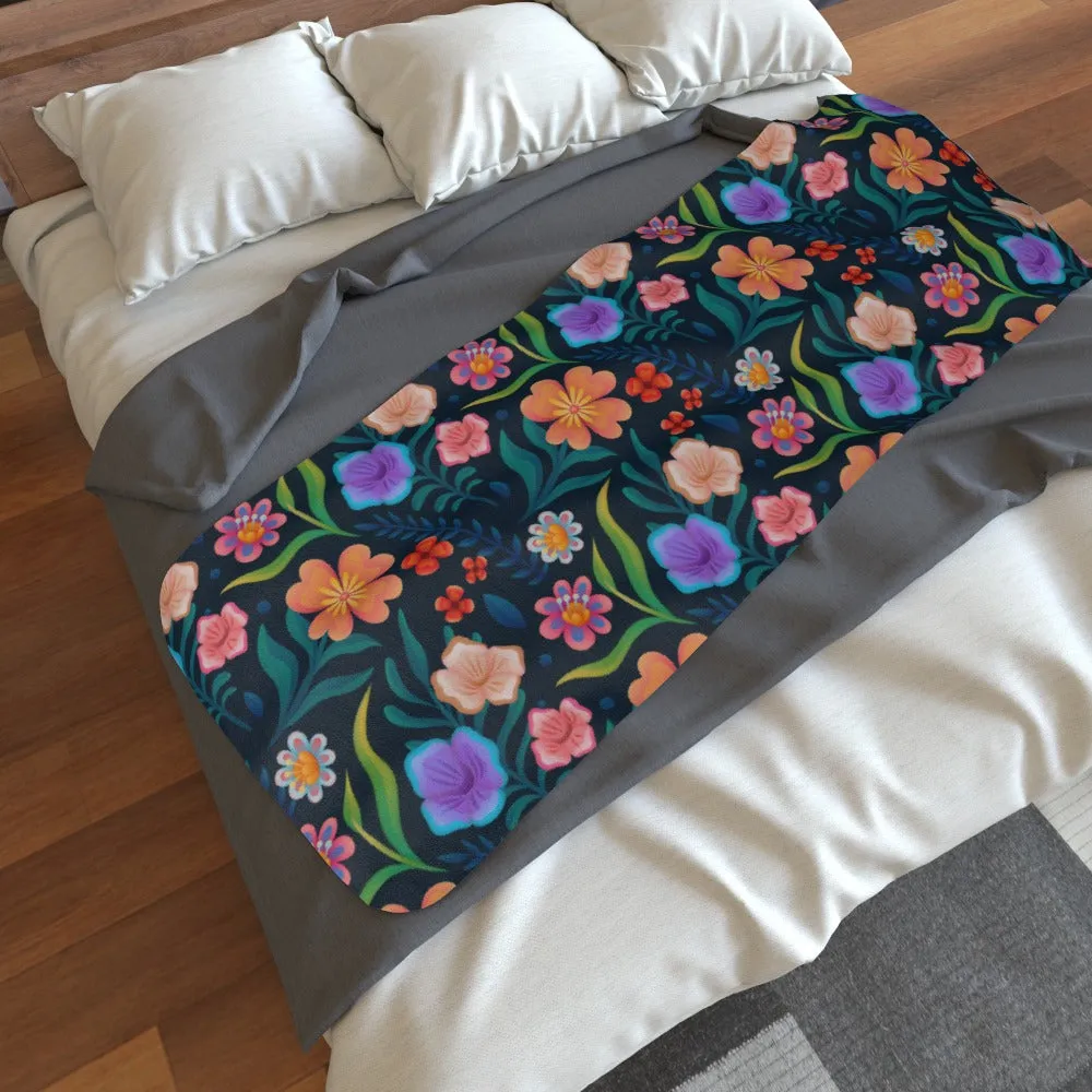 Blanket Scarf - Very Floral Green