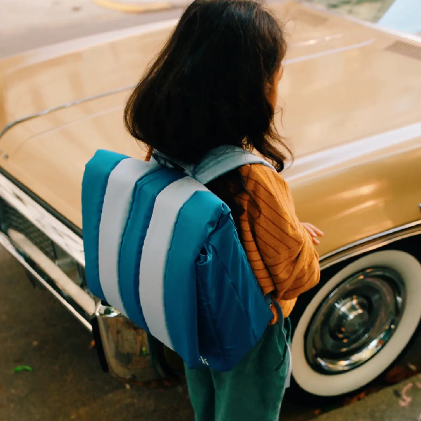 Blue Cotton Candy Big Backpack