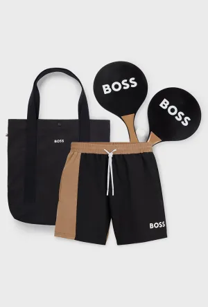 BOSS BEACH BALL SET SWIM SHORT AND BAG