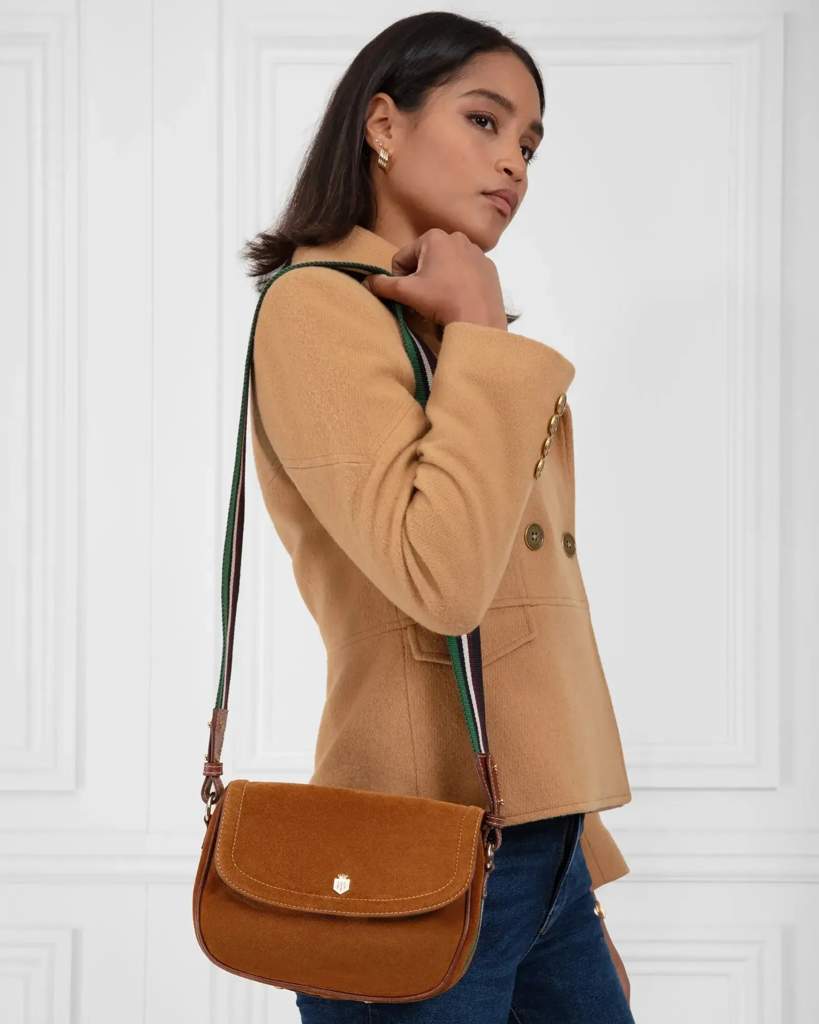Boston Cartridge Bag - Tan Suede