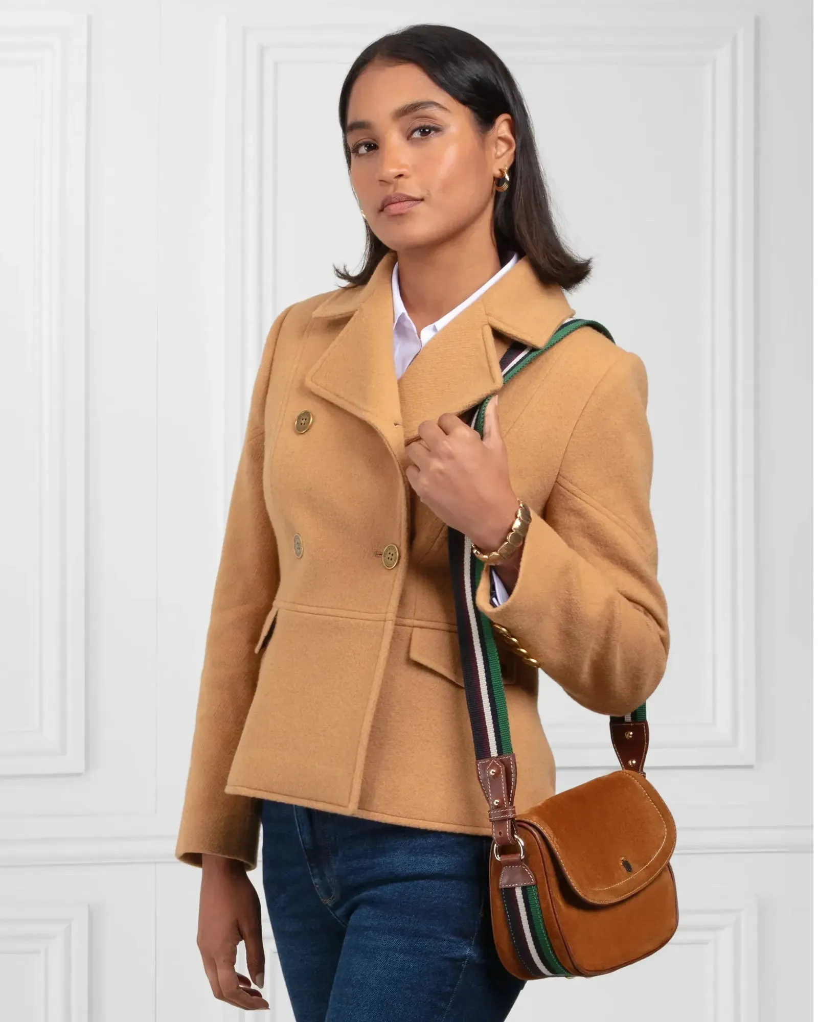 Boston Cartridge Bag - Tan Suede