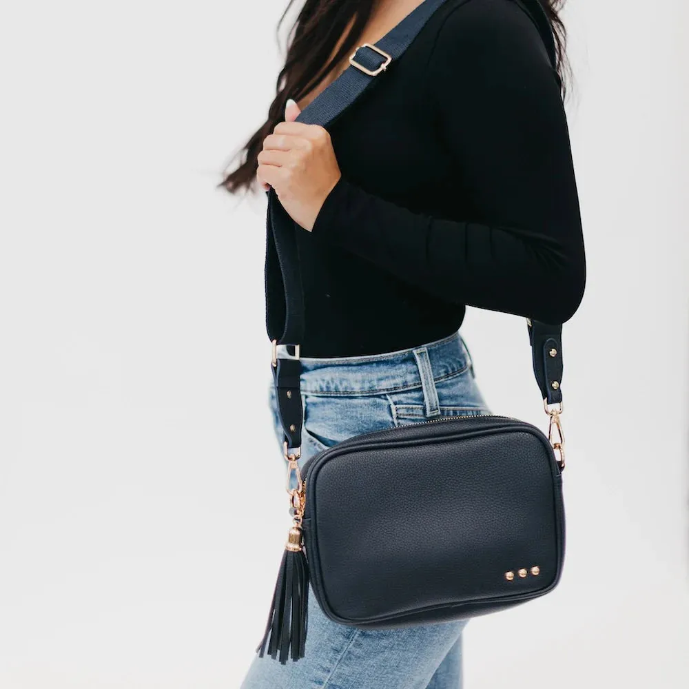 Callie Canvas Adjustable Strap - Navy