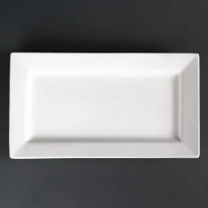 CD631 Lumina Wide Rim Rectangular Plates 310mm (Pack of 2)