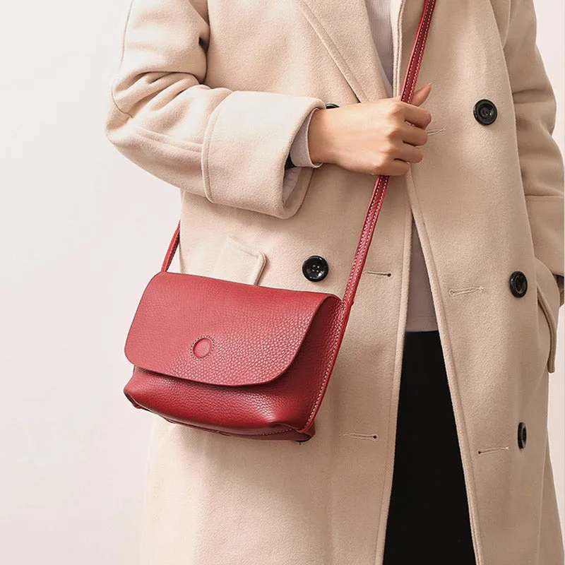 Chic Womens Leather Satchel Bag Small Crossbody Bags Purses for Women