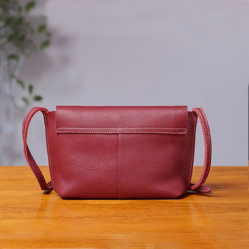 Chic Womens Leather Satchel Bag Small Crossbody Bags Purses for Women