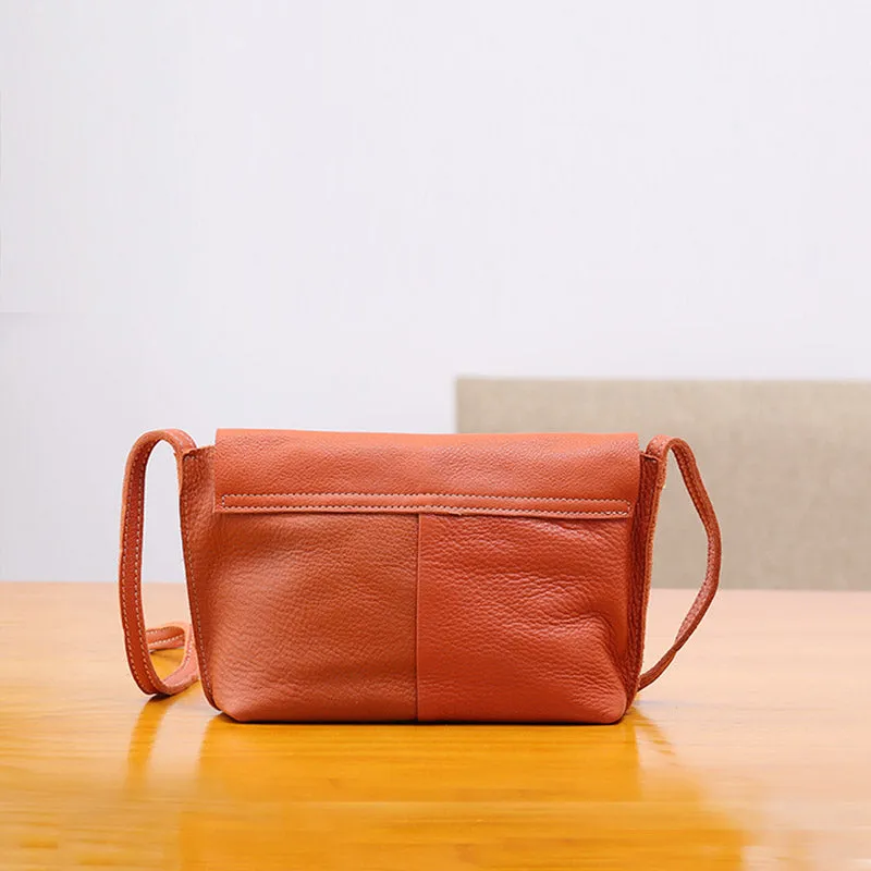 Chic Womens Leather Satchel Bag Small Crossbody Bags Purses for Women