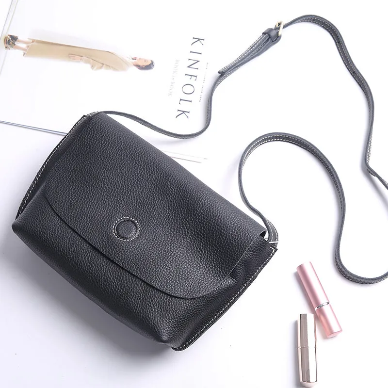 Chic Womens Leather Satchel Bag Small Crossbody Bags Purses for Women