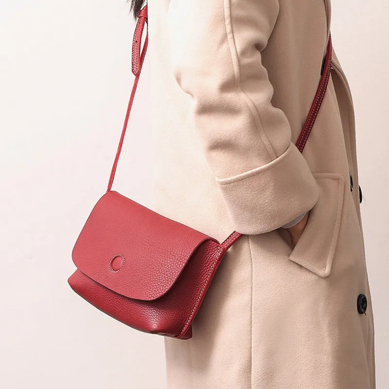Chic Womens Leather Satchel Bag Small Crossbody Bags Purses for Women