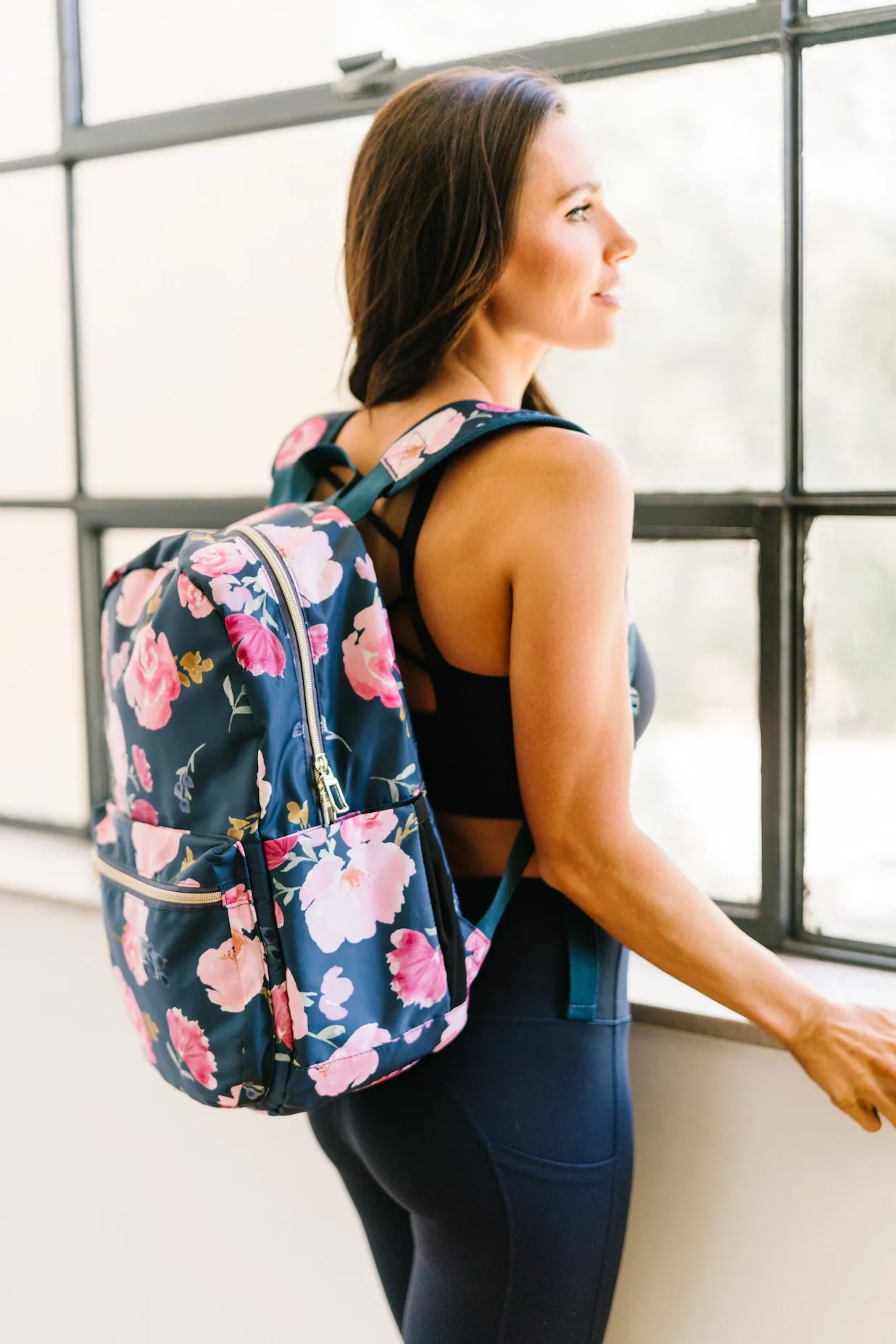 Classic Backpack - Navy Floral