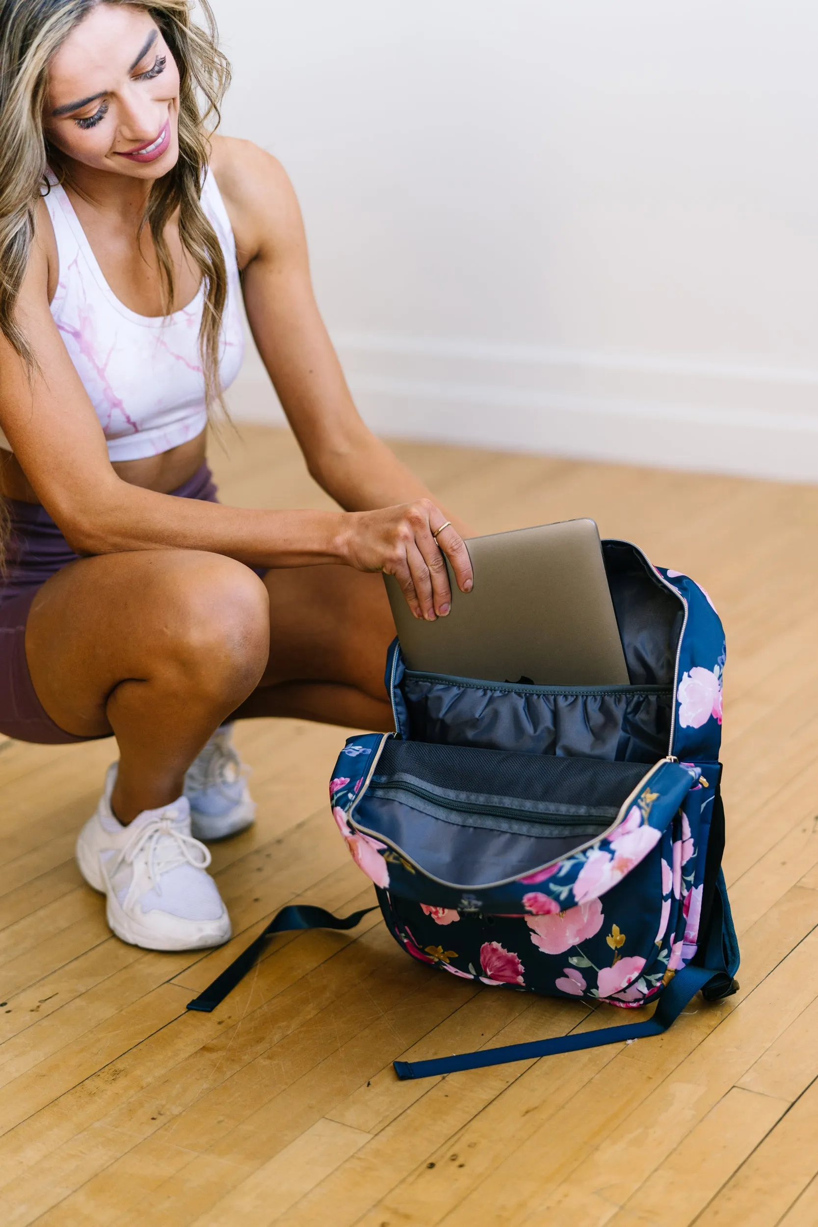 Classic Backpack - Navy Floral