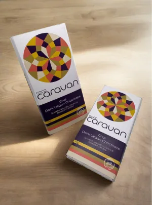 Coco Caravan Chai dark vegan chocolate bar 77g