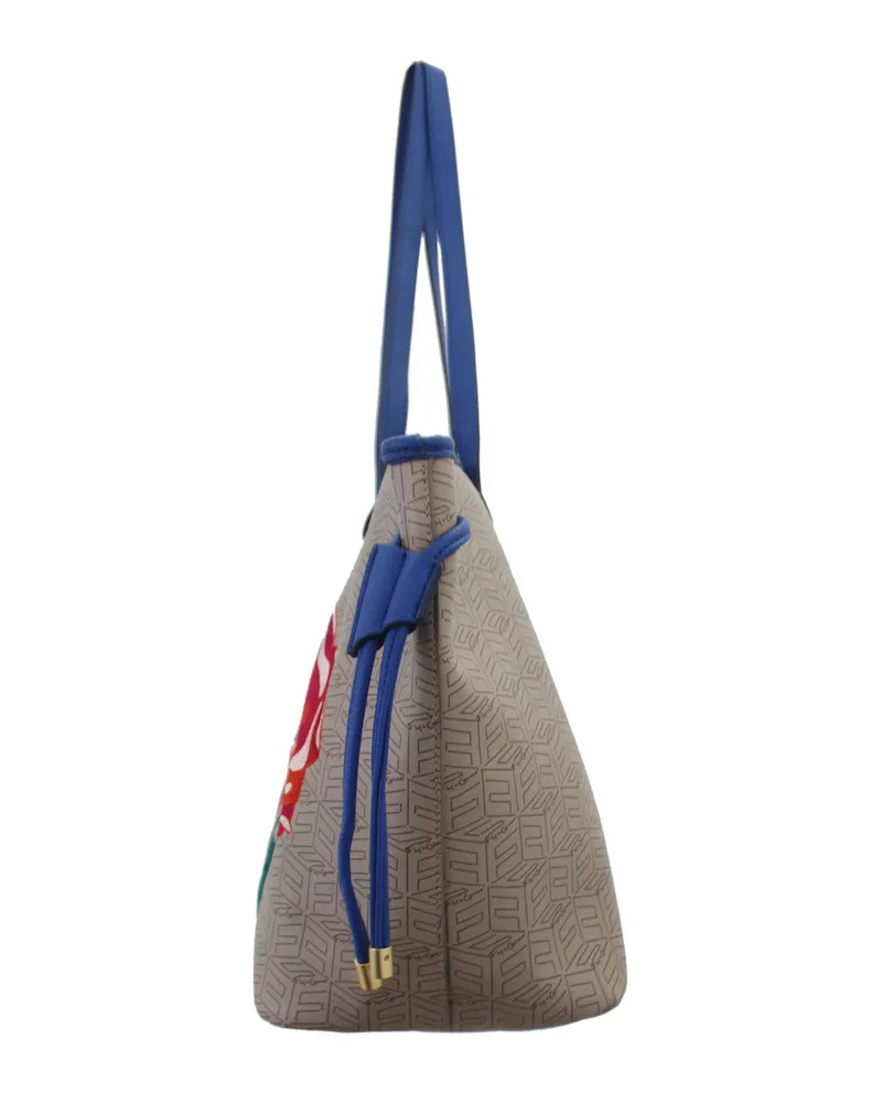 Color Splash Tote in Blue & FC Signature