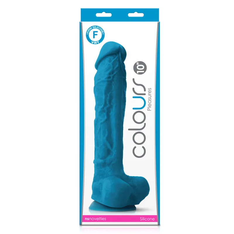 Colours Pleasures 10" Dildo - Blue